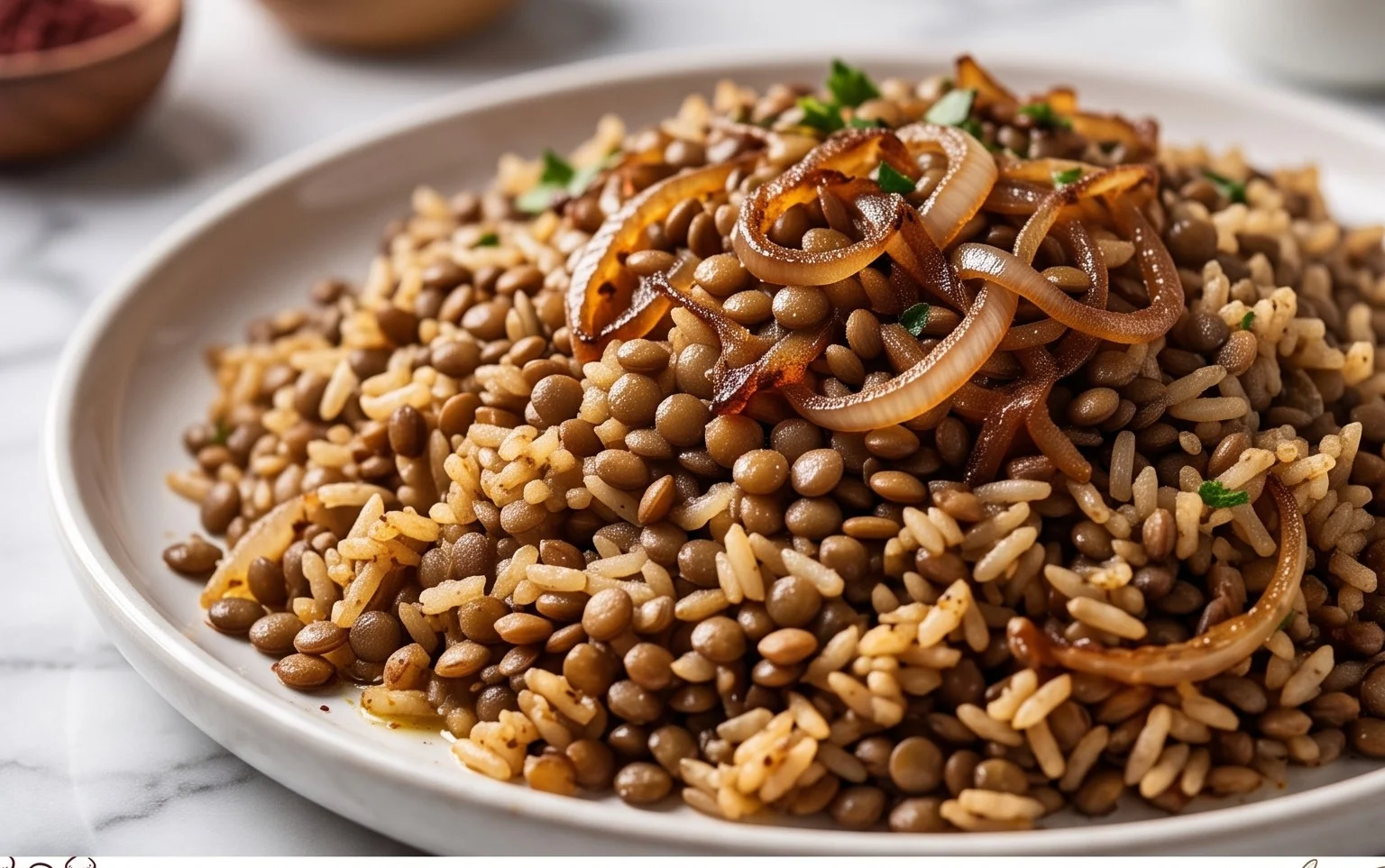 Mujadara : Riz et Lentilles Réconfortant et Savoureux