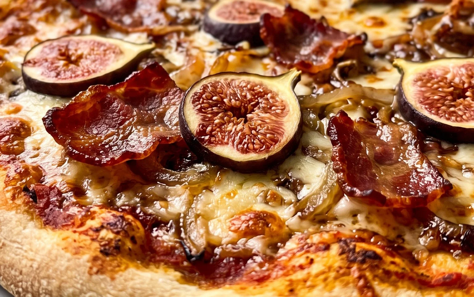 Beef Bacon Fig Pizza