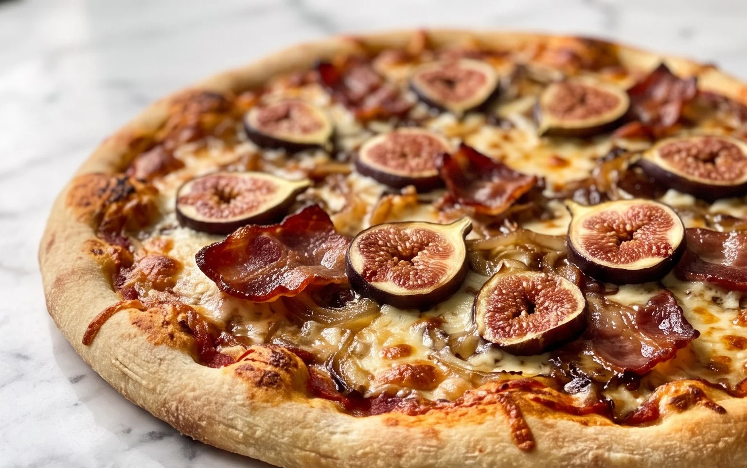 Beef Bacon Fig Pizza